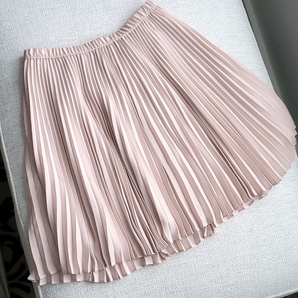 EUC pink pleated skirt